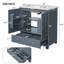 Meuble-lavabo Freestading 30 po avec comptoir en céramique-746709284