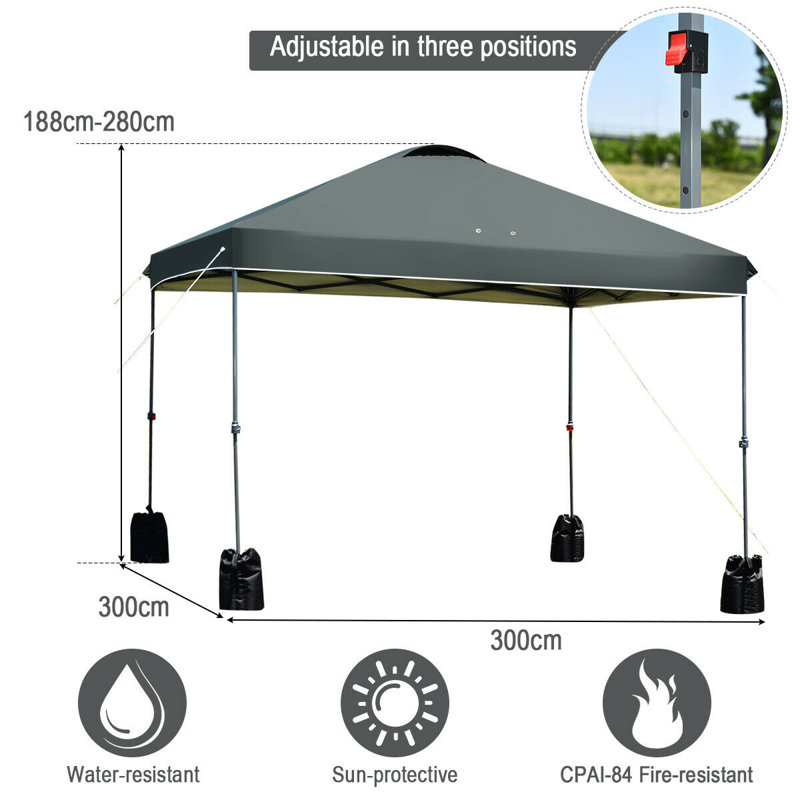Sonya 3m x 3m Steel Pop-Up Gazebo