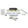Crystal Parlor Interior Mortise Door Lever with Prairie Long Plate