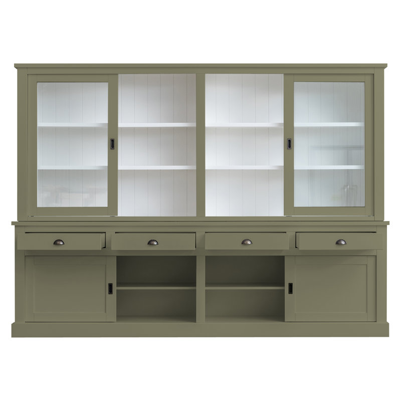 Butler 300 cm W Display Cabinet, Olive Grey