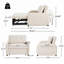 Causeuse moderne en lin et coton avec coussin et poche, canapé-lit convertible, compact pour les petits espaces et les appartements, facile à assembler-1571796089