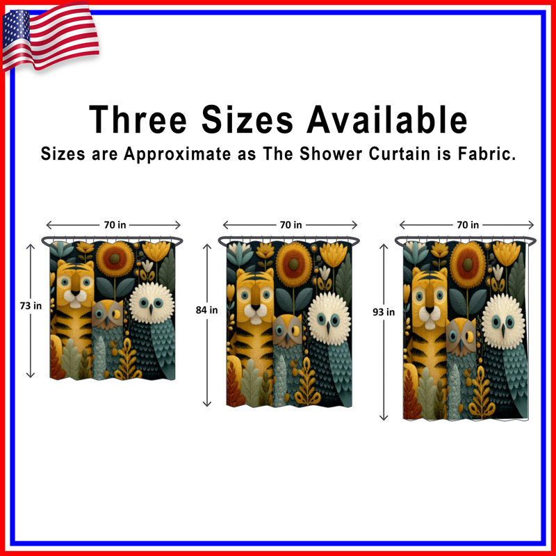 Rideaux de douche Tiger, L 70 po x H 84 po