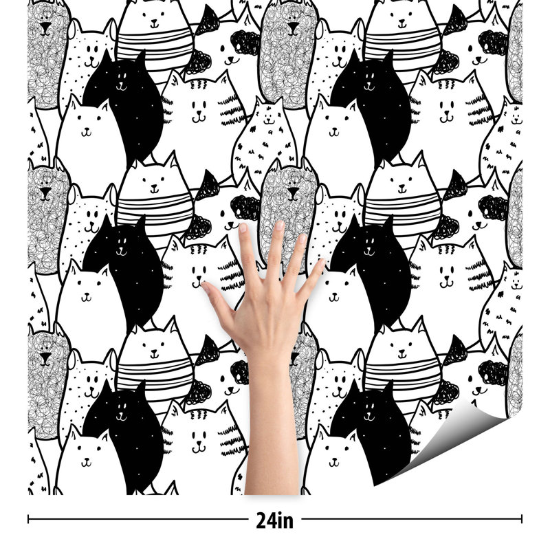 Panneau de papier peint texturé pelez et collez, L 126 po x l 24 po