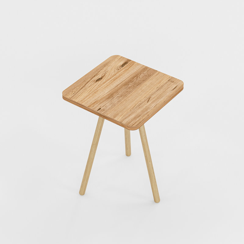 InterGo Modern Nesting Square End Table - Stylish Wooden Living Room Furniture, Minimalist Side Table, Louri Small Coffee Table