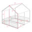 Lit simple au sol, structure de lit plateforme double en métal avec rails, deux lits partagés