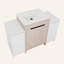 Meuble-lavabo autoportant de 48 pouces avec lavabo en céramique et 2 armoires de rangement, porte à fermeture douce, armoire combinée-2068618510