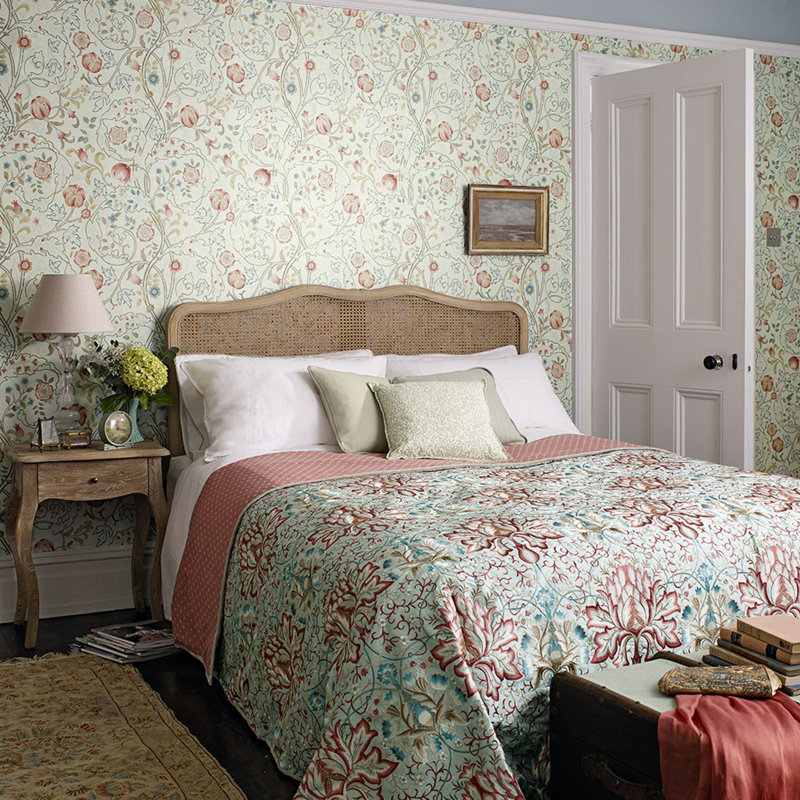 Mary Isobel Wallpaper, Pink/Ivory