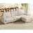 97" Modular Sectional Sofa, L-shaped Couch With Movable Ottoman, Comfy Corduroy Couch With Spring Cushion-1352472280