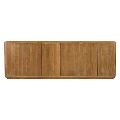 Buffet à 6 portes en bois d'acacia massif brun clair Bernard