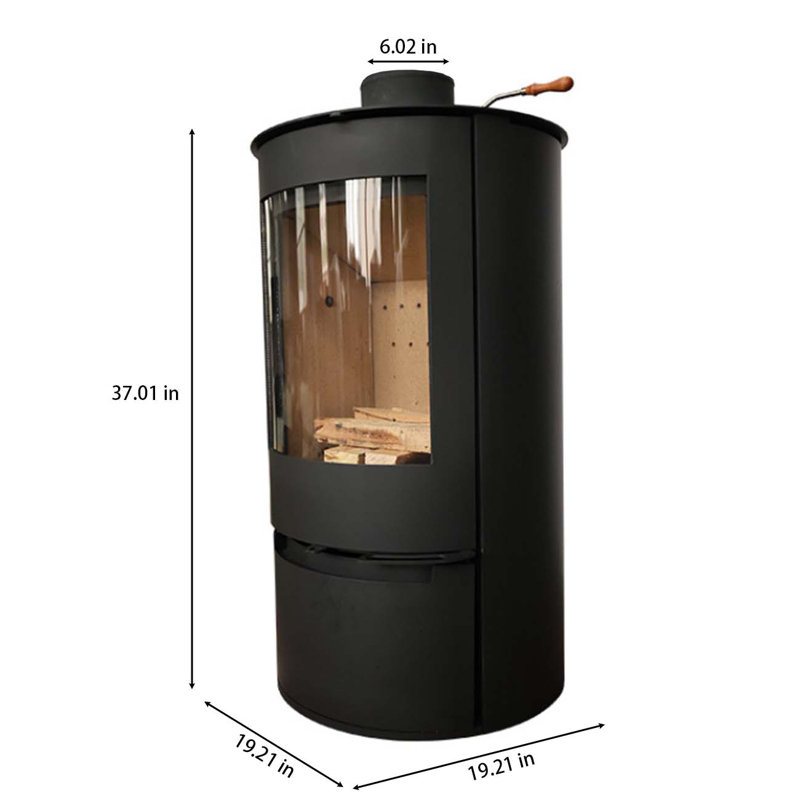 Carbon steel wood burning stove domestic fireplace