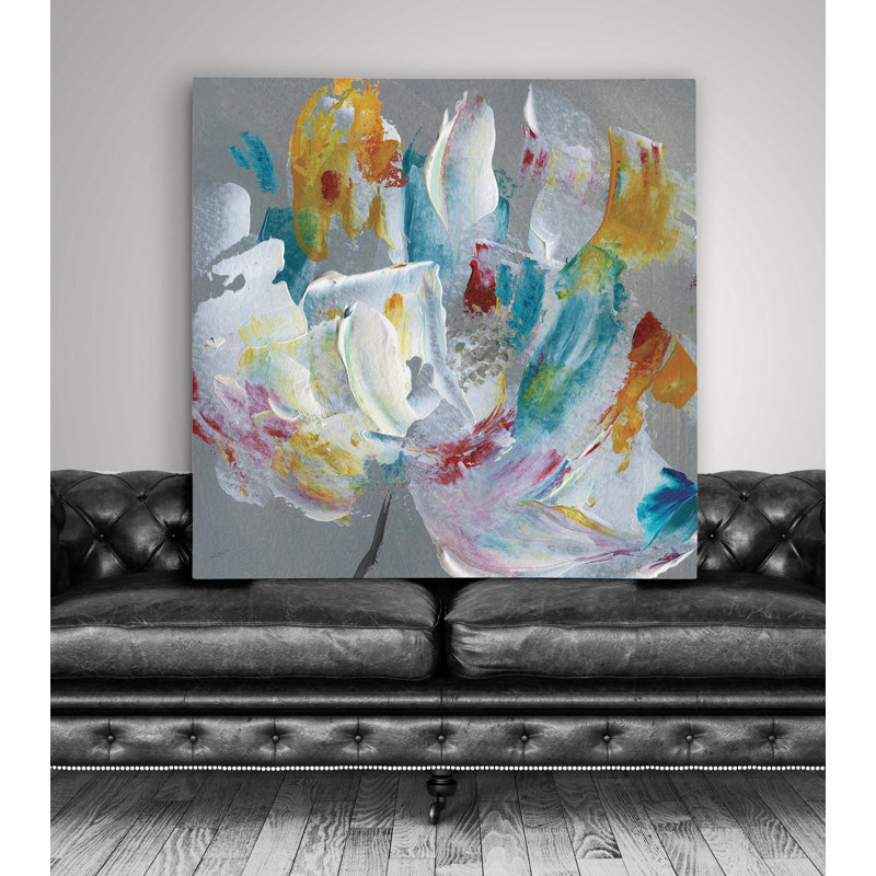 " Tye Dye Flower ", Wrapped Canvas, 24" H x 24" W x 1.5" D
