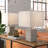 Ensemble de lampes de table grises 21 po Adelanto