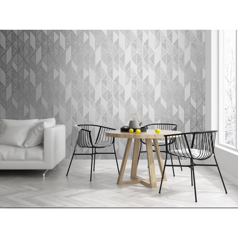 Superfresco Easy Milan Geometric Wallpaper, Silver