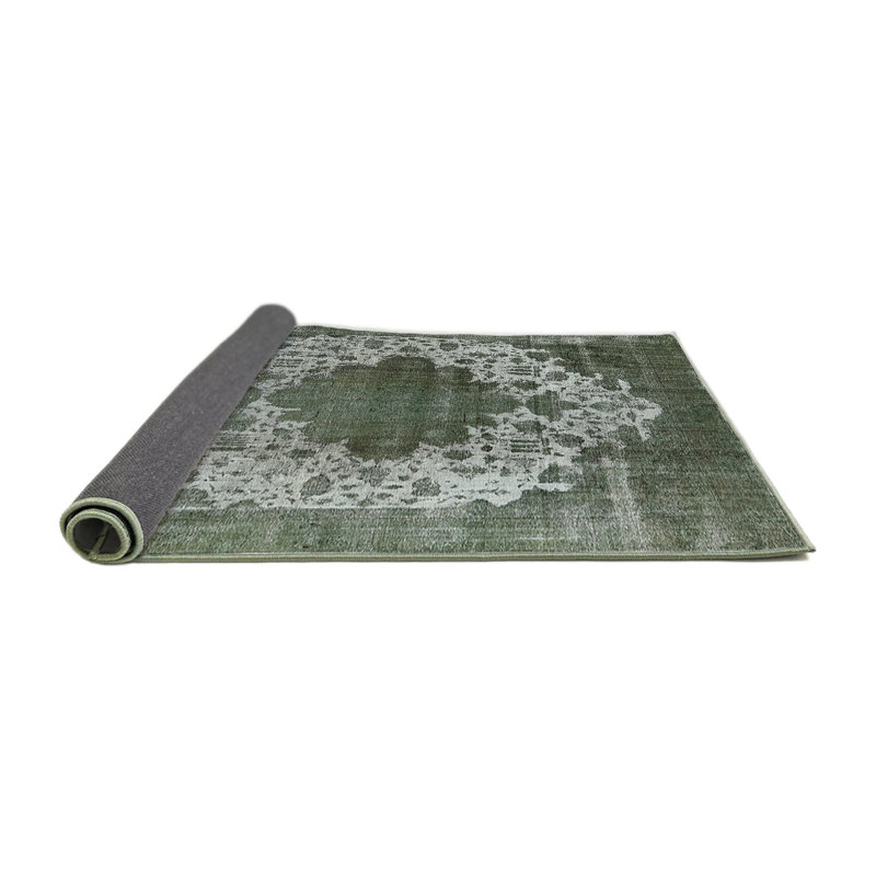 Tapis oriental vert / blanc Henri, Rond 3 pi