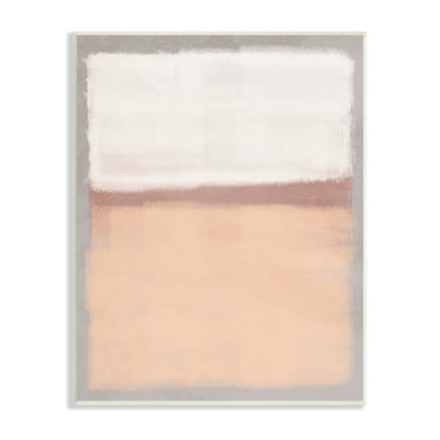 Stupell Industries Simple Opaque Painting Warm Orange White Abstract By Marcus Prime In Wrapped Canvas