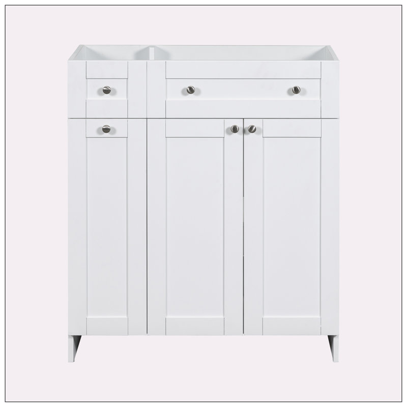 29.00'' Single Bathroom Vanity Base Only, White