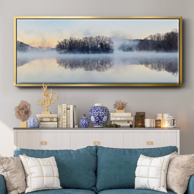 Scène sur l'eau - toile encadrée