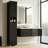 High Glossy Slim Bathroom Cabinet. Storage Cabinet With Drawer And Adjustable Shelves, Narrow Linen Cabinet For Bathroom, Laundry, And Living Room, Black-325252529