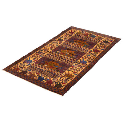 Macallister One-of-a-Kind 4'1" X 7'4" New Age Wool Area Rug in Dark Navy