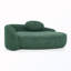 Méridiennes simples modernes ovales avec accoudoirs latéraux et coussin-1861996031