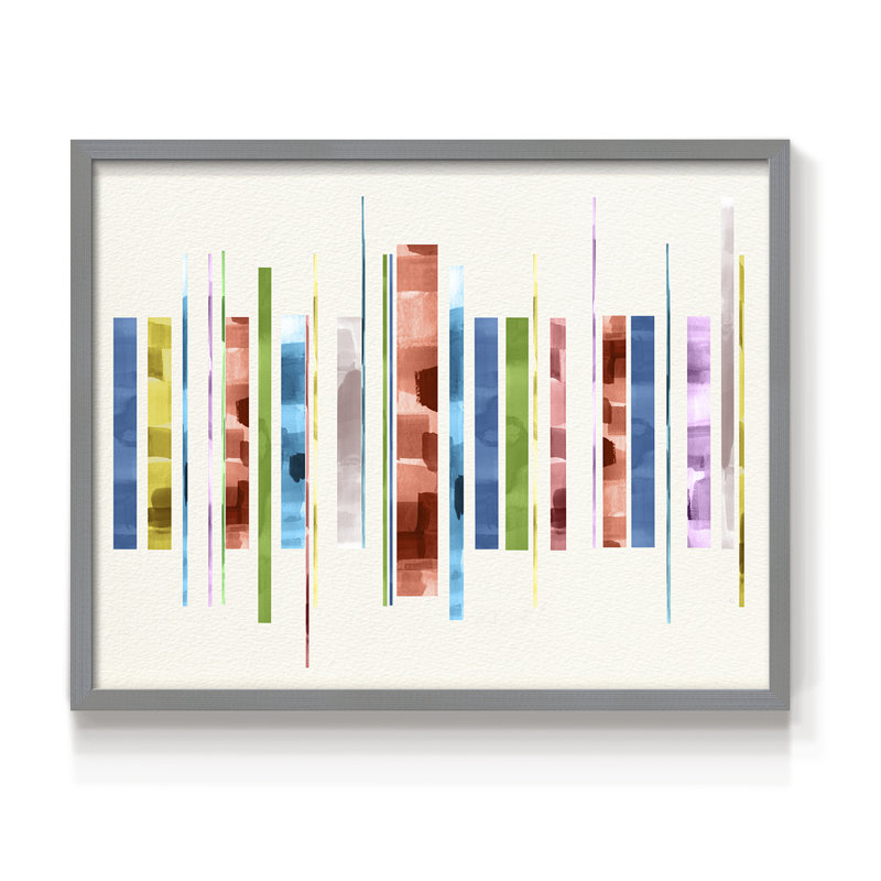 Sun and Water -Framed Print - Restickable, Gray, 22" H x 28" W