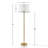 Vesta Textured Ceramic Table Lamp with Fluted Fabric Shade