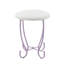 Priya II White & Light Synthetic Leather Finish Vanity Set