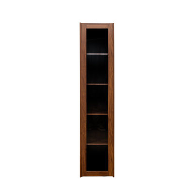 Display Cabinet With Transparent Acrylic Plate Doors, Curio Storage Cabinet With 5 Shelves, Bookcase With LED Lights, Sideboard