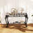  Barina Modern Style Fancy Glass And Metal Console Tables For Entrance Elegant Design, Sturdy Construction, And Functional Storage-883332597