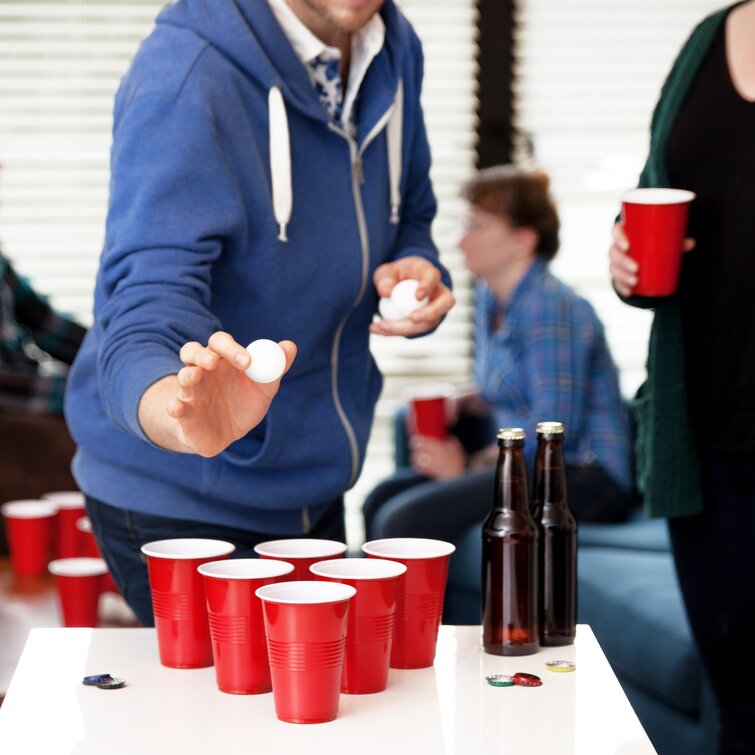  True XL Beer Pong Set with Jumbo Party Cups, Drinking Games for  Adults, Each Cup is 110 Ounces, Includes 20 Cups and 4 XL Pong Balls :  Sports & Outdoors