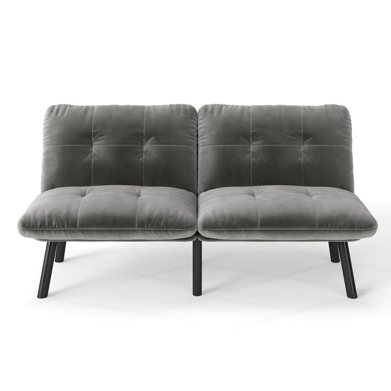 Grey Convertible Folding Modern sofa Bed