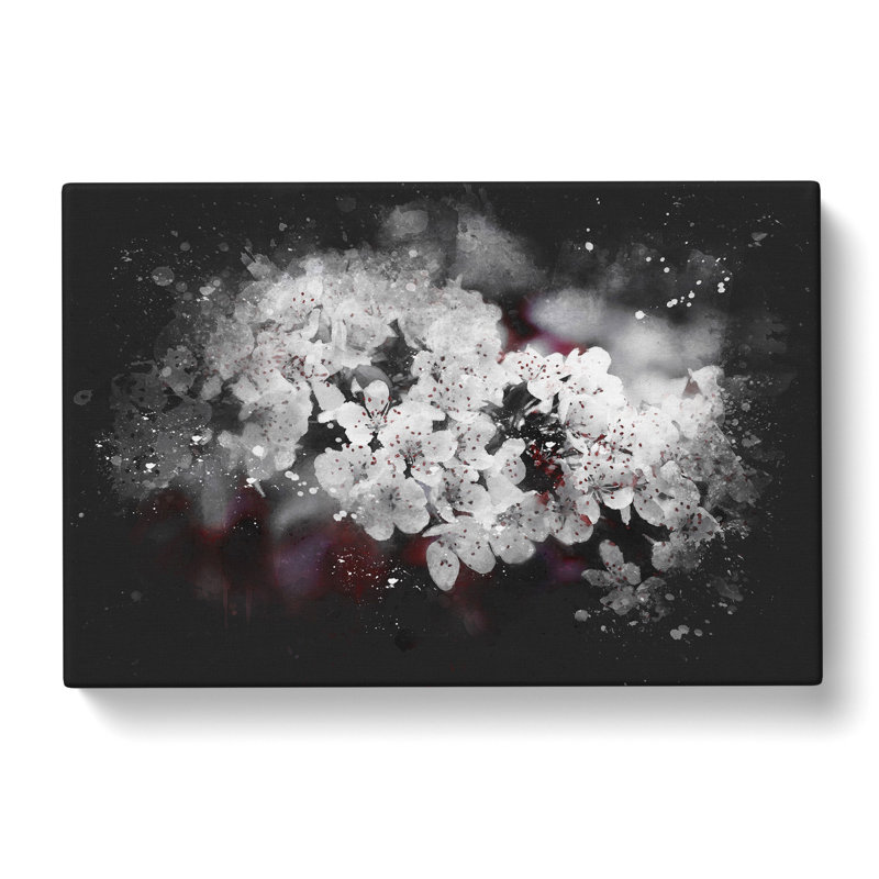 Winters Bloom Flowers - Wrapped Canvas, 60cm H x 91cm W x 3cm D