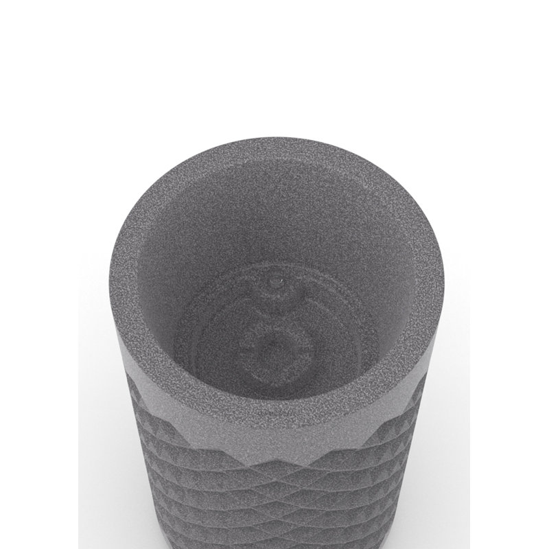 Pot à fleur en plastique Lisle, H 36 po x l 18 po x P 18 po, Granit
