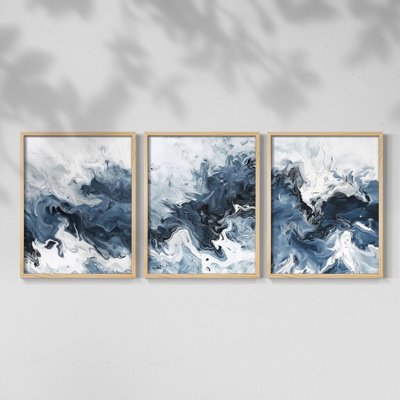 Série Sea and Shore XXX - Ensemble de 3 estampes numériques - Prêt à accrocher