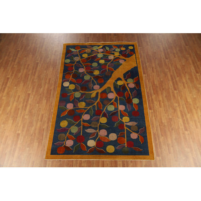 Antique Vegetable Dye Art Deco Chinese Area Rug 7x11