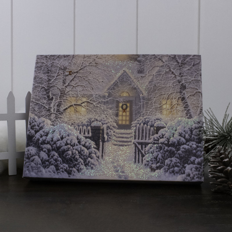 Winter Wonderland 8X6 Lighted Tabletop Canvas