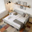 Lit de jour simple avec lit gigogne escamotable et charge USB-2049002049