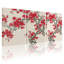 Ensemble de 3 tableaux sur toile représentant des cerisiers en fleurs rouges, pour la décoration du salon et de la chambre.-121570687