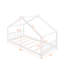 Lit simple en bois, blanc