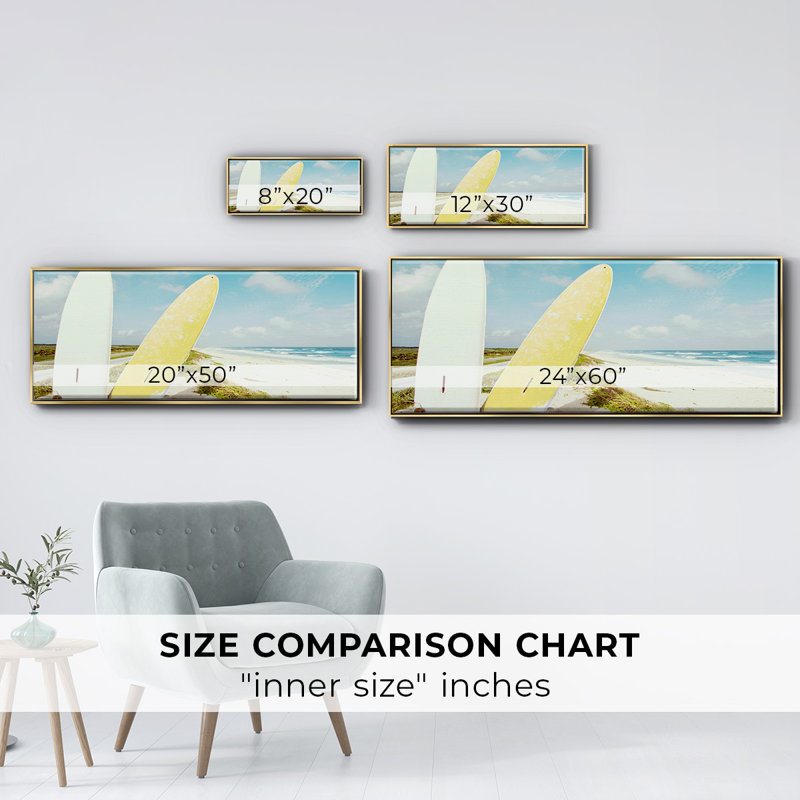 Punta Morena Beach- Framed Canvas, 12" H x 30" W