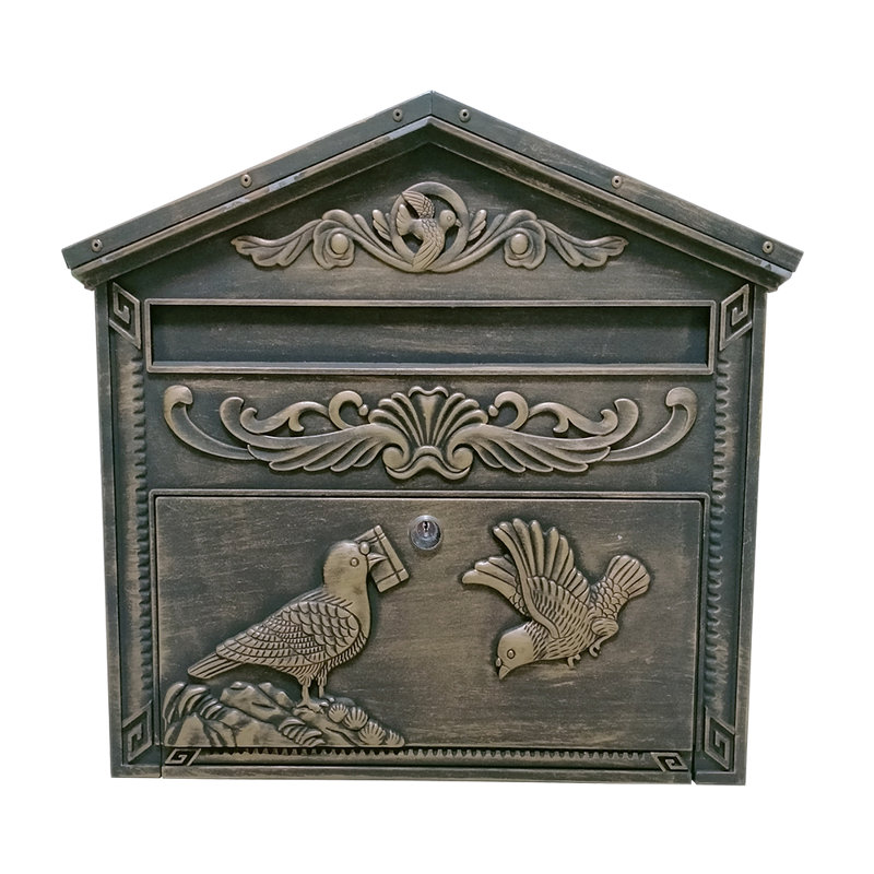 Cast Aluminum Locking Wall Mounted Mailbox