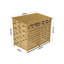 150cm W x 86cm D Outdoor Spruce Wood Garbage Can Garden Storage Shed