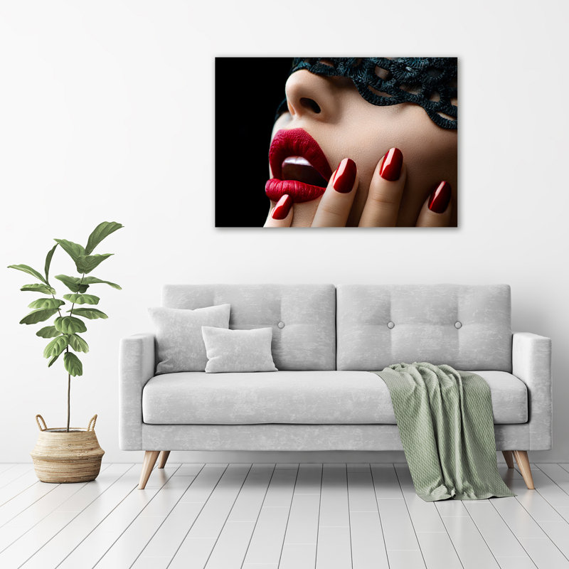 Lace Mask - Wrapped Canvas Print