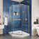 DreamLine Prism 38" W x 38" D x 74.75" H Frameless Neo-Angle Shower Enclosure with Base Included