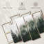 «Fog Envelopped Forest», ensemble de 4 reproductions sur toile par Cindy C-812725055
