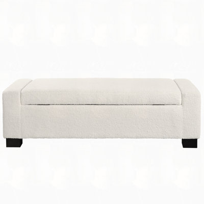 Ottoman Bench, Rectangular Design Ottoman With Hidden Storage