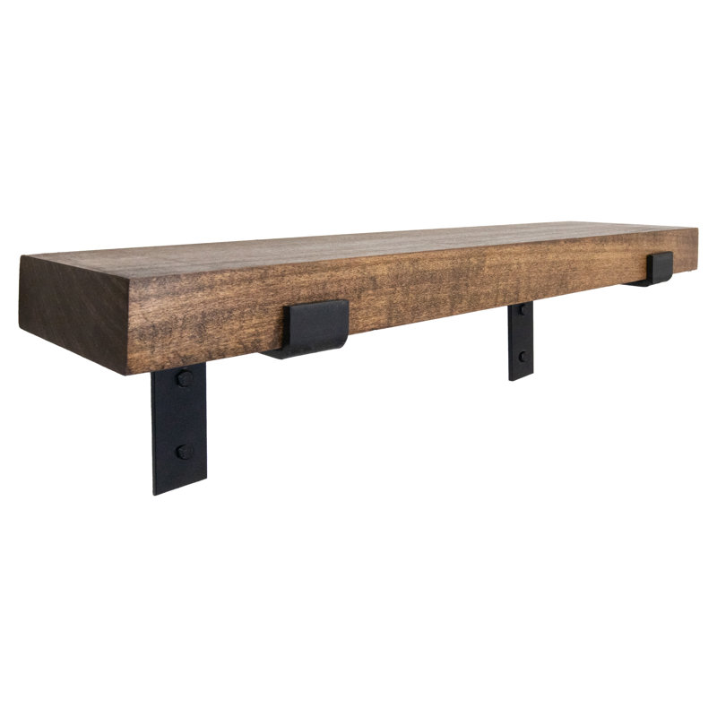 Emerald Lee 2 Piece Poplar Bracket Shelf, 2" H x 41" W x 6" D, Honey