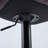 Adjustable Height Bar Stool, Easy-Clean Faux Leather Seat with Half Round Footrest, Sturdy Black Metal Frame for Kitchen Island-961107487