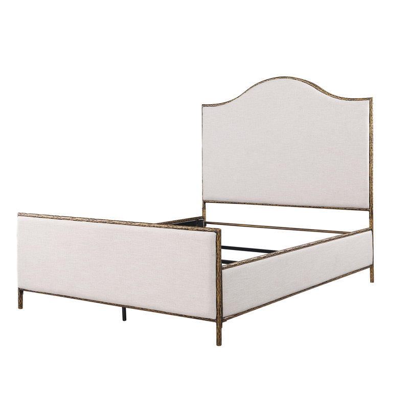 Lit Felix, Beige et or mat, Grand lit