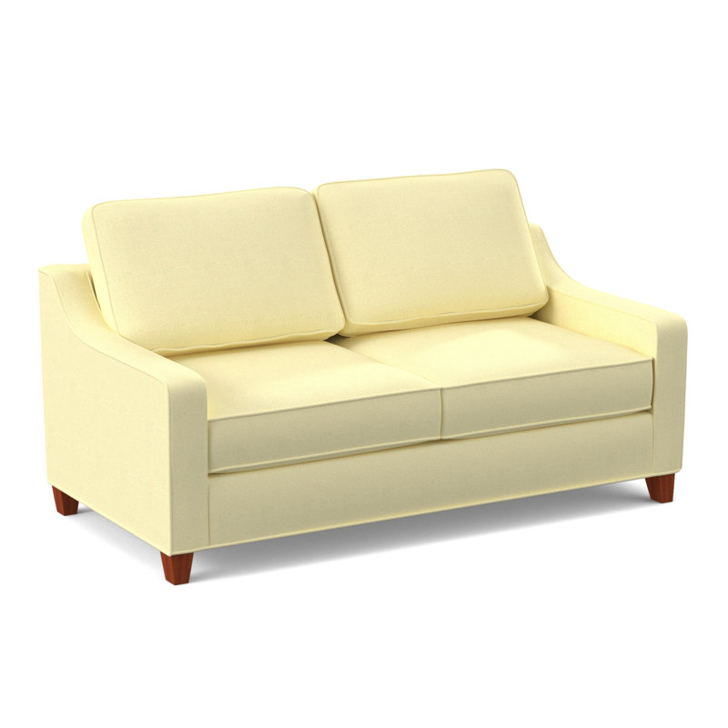Clark 74" Square Arm Sofa with Reversible Cushions, BM Cherry, Antic Shell